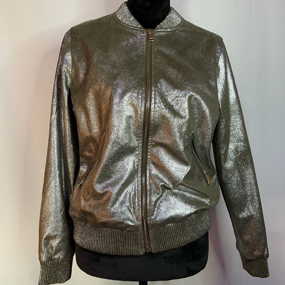 Silver bomber jacket
